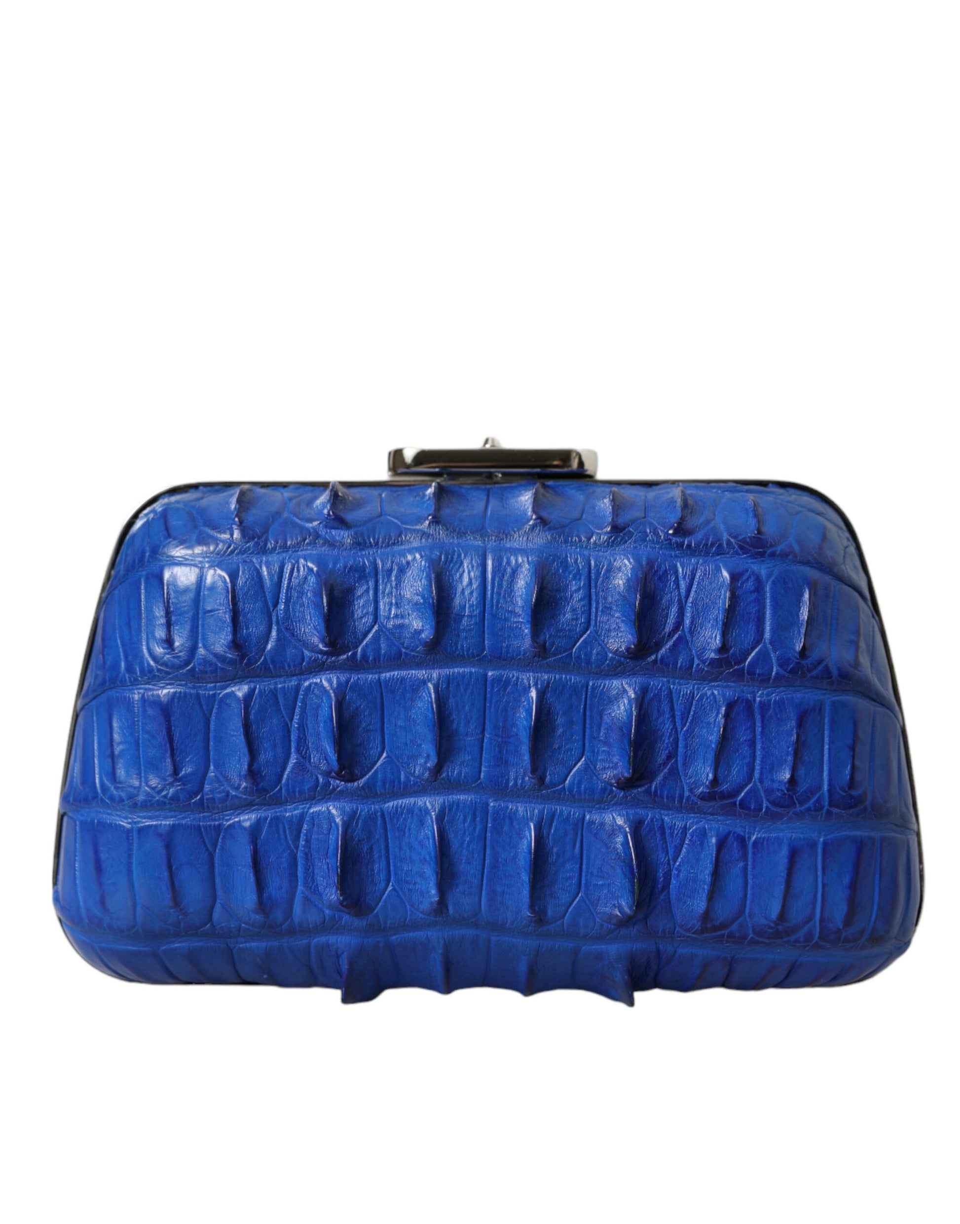 Blaue Umhängetasche aus exotischem Leder