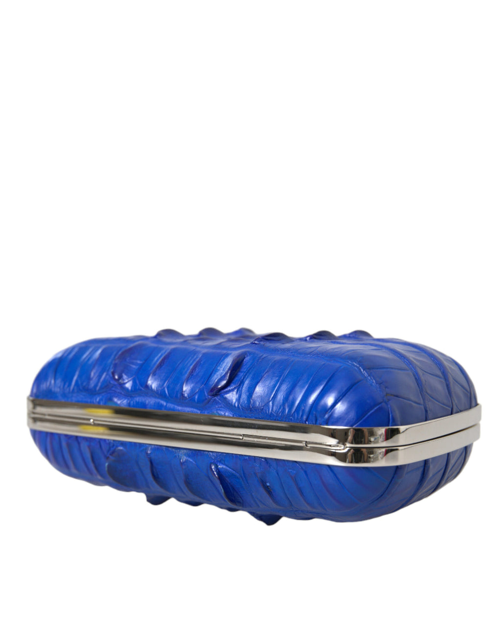 Blaue Umhängetasche aus exotischem Leder