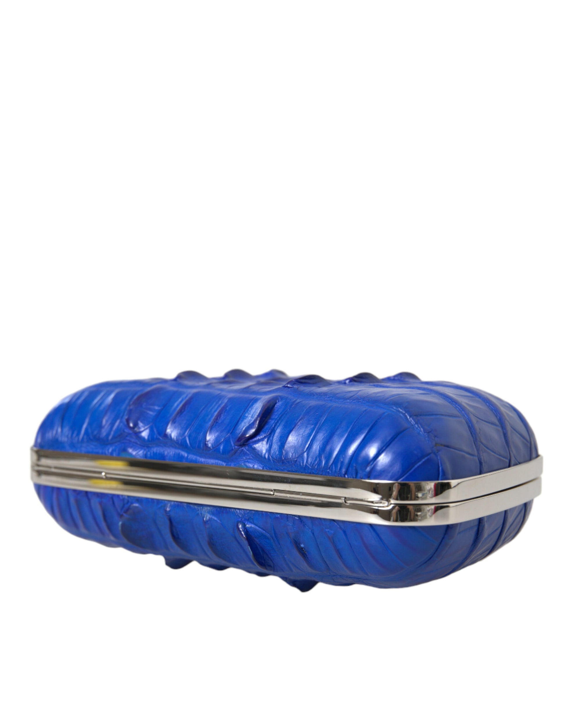 Blaue Umhängetasche aus exotischem Leder