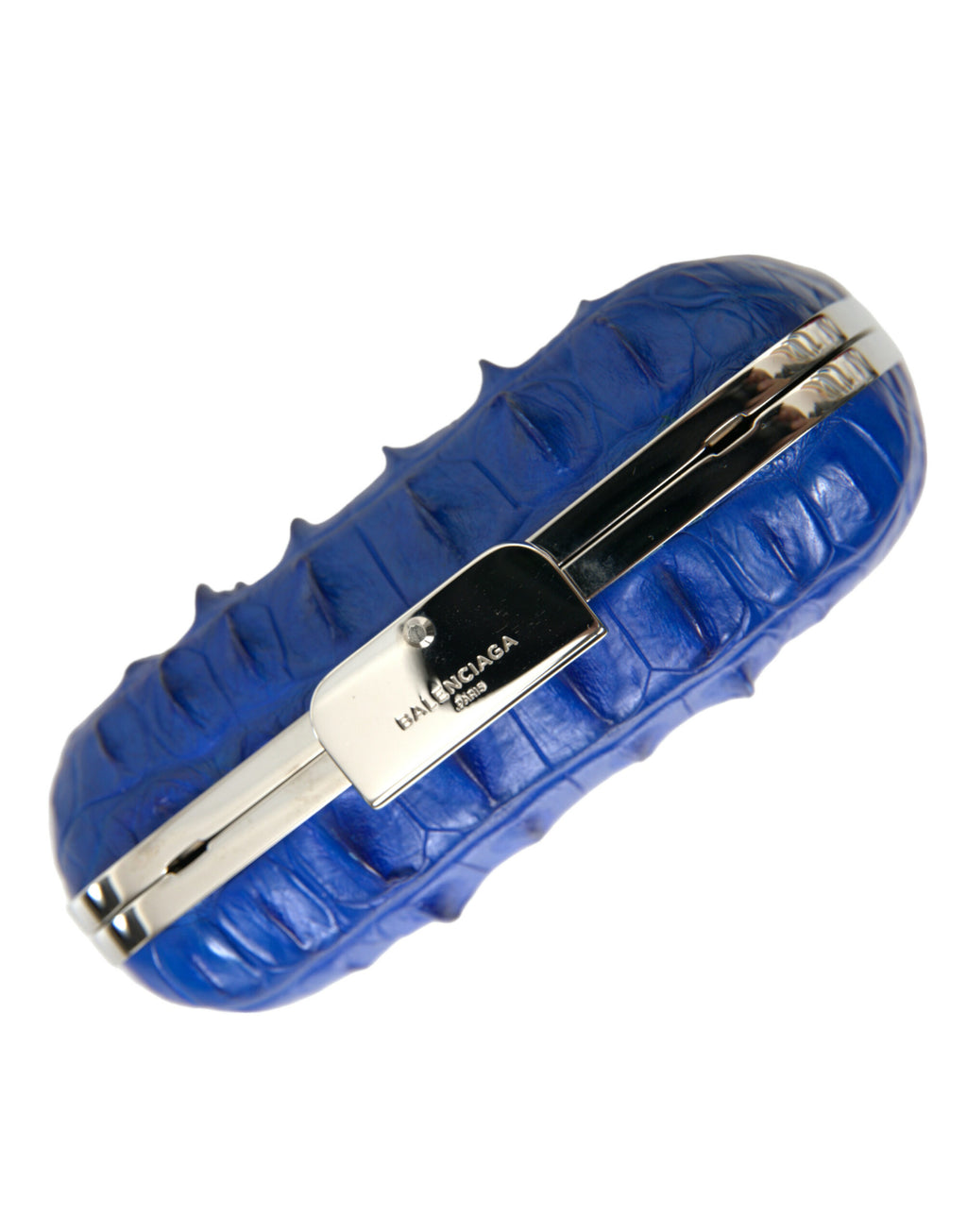 Blaue Umhängetasche aus exotischem Leder