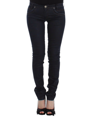Blaue Slim Jeans Denim Hose Skinny Leg Stretch