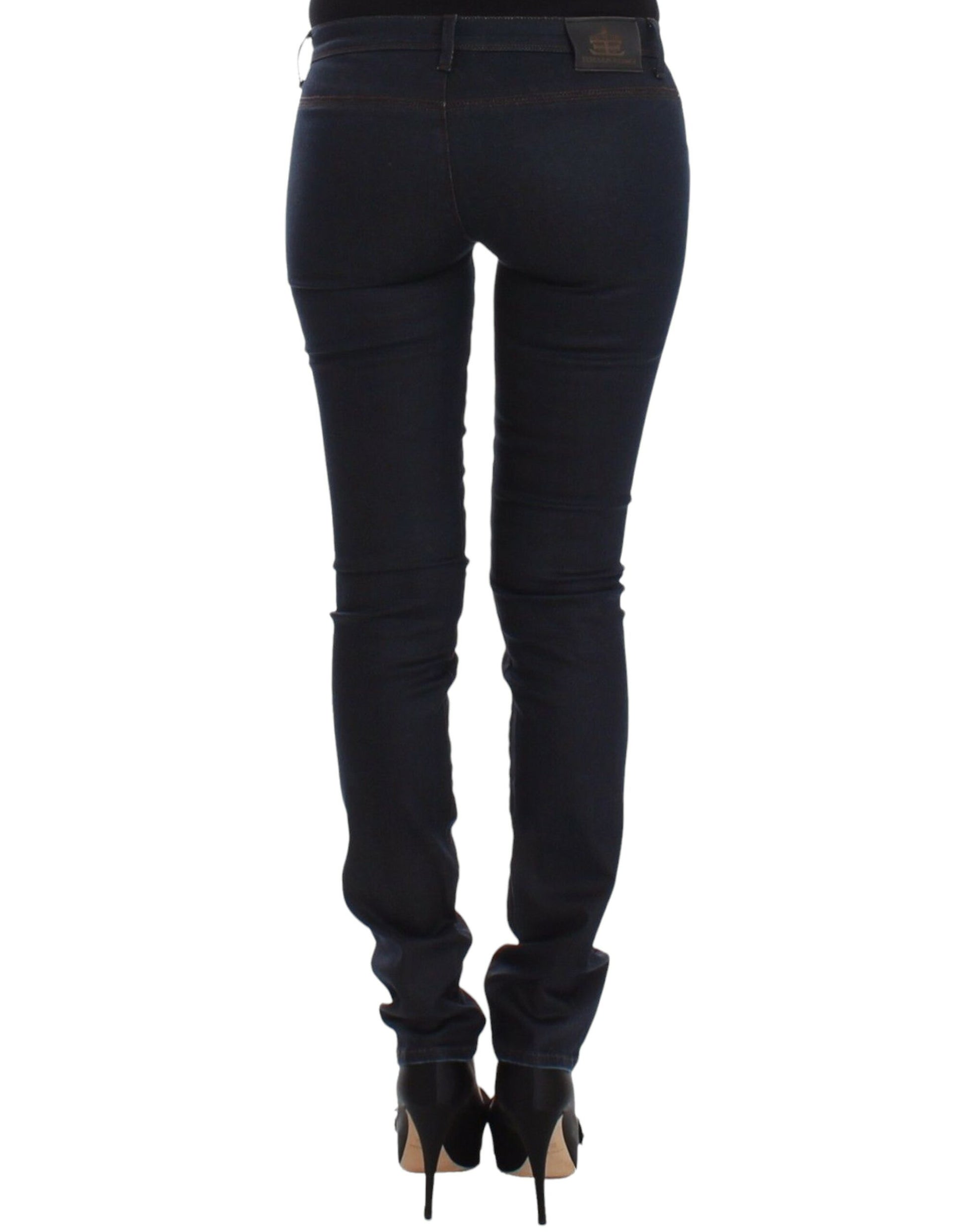 Blaue Slim Jeans Denim Hose Skinny Leg Stretch