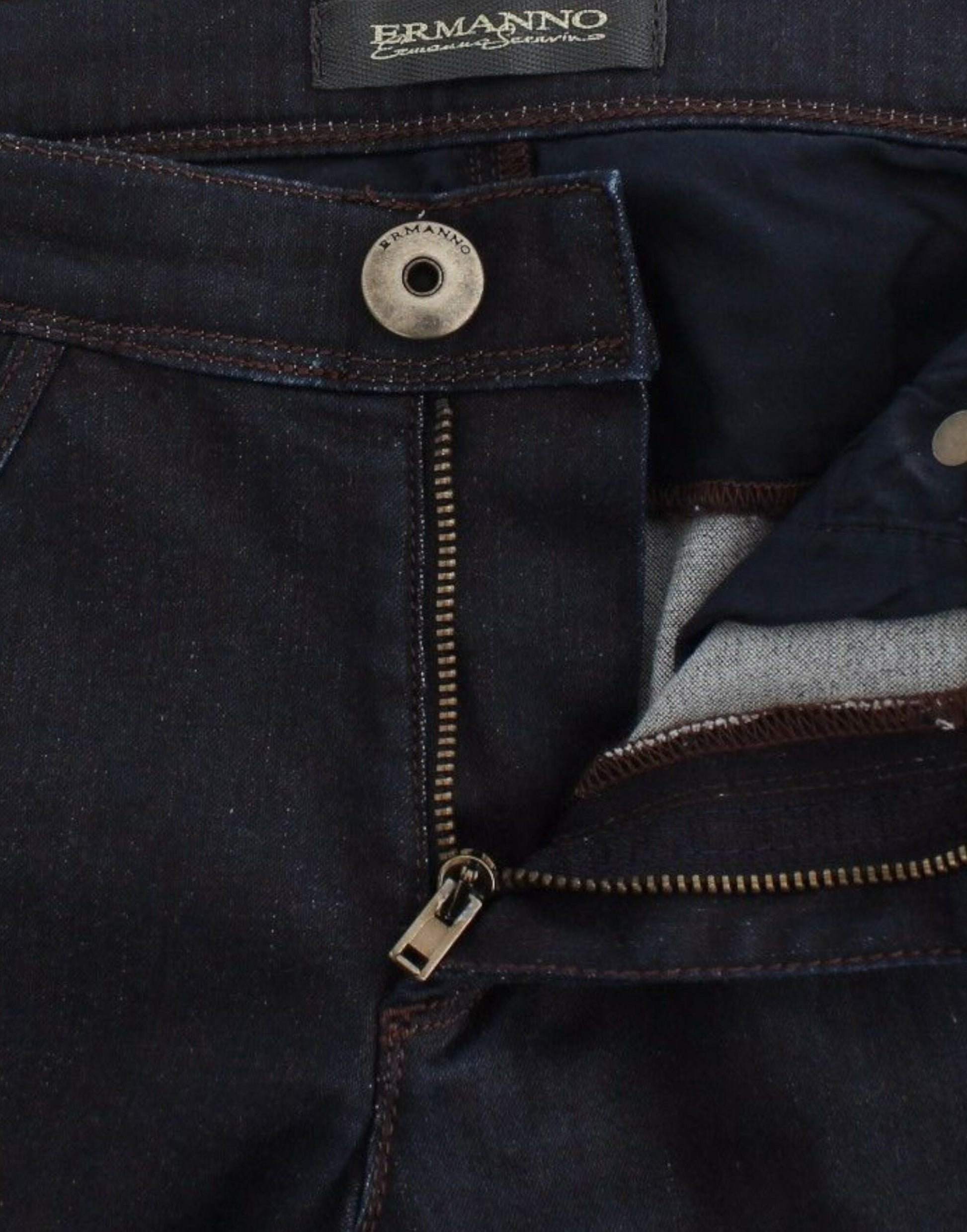 Blaue Slim Jeans Denim Hose Skinny Leg Stretch