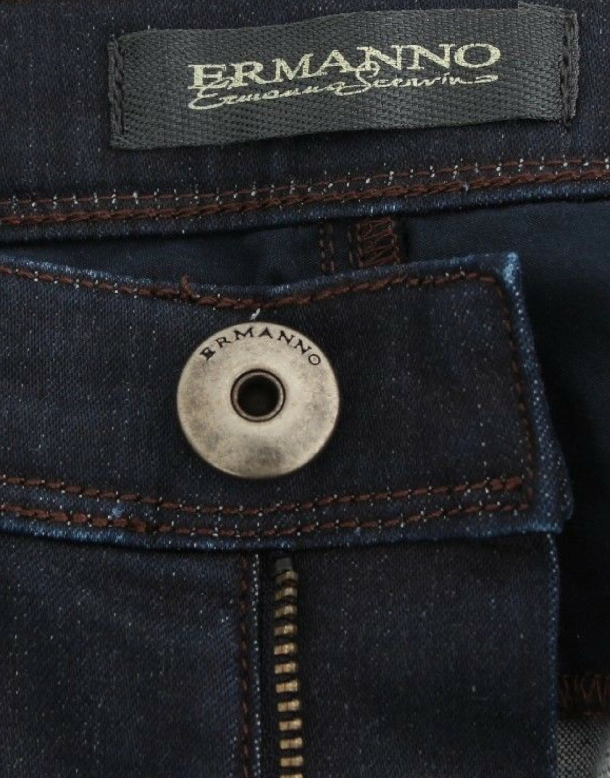 Blaue Slim Jeans Denim Hose Skinny Leg Stretch