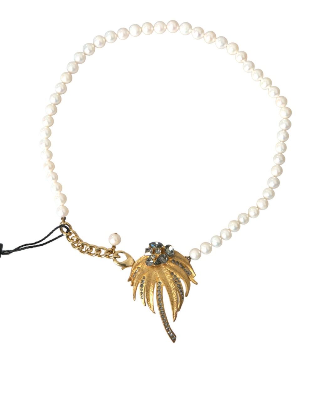 Gold Messing Kristall Perle Baum Anhänger Charm Halskette