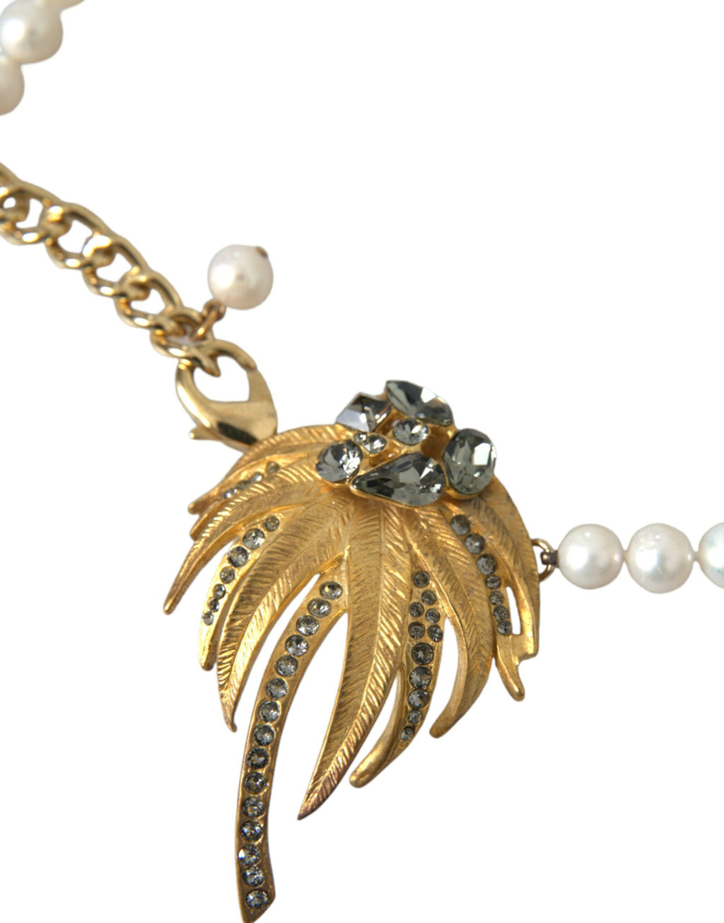 Gold Messing Kristall Perle Baum Anhänger Charm Halskette