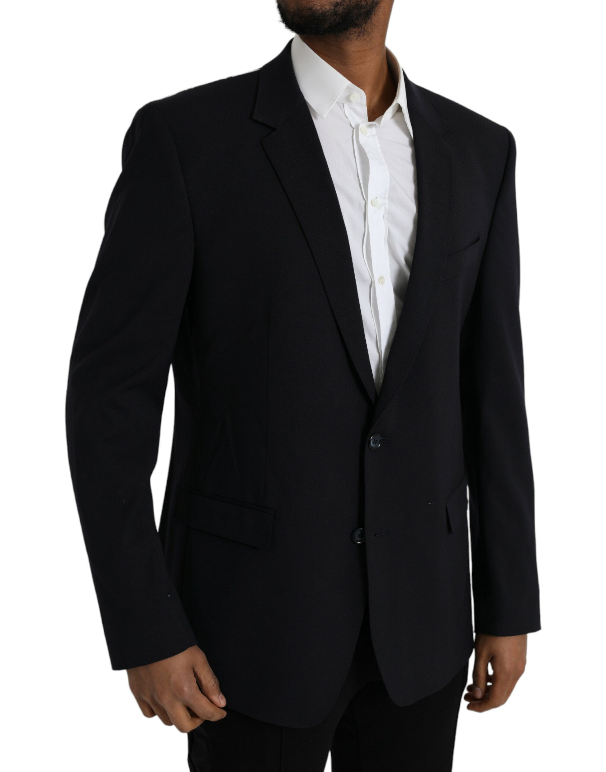 Schwarzer MARTINI Einreihiger Mantelblazer