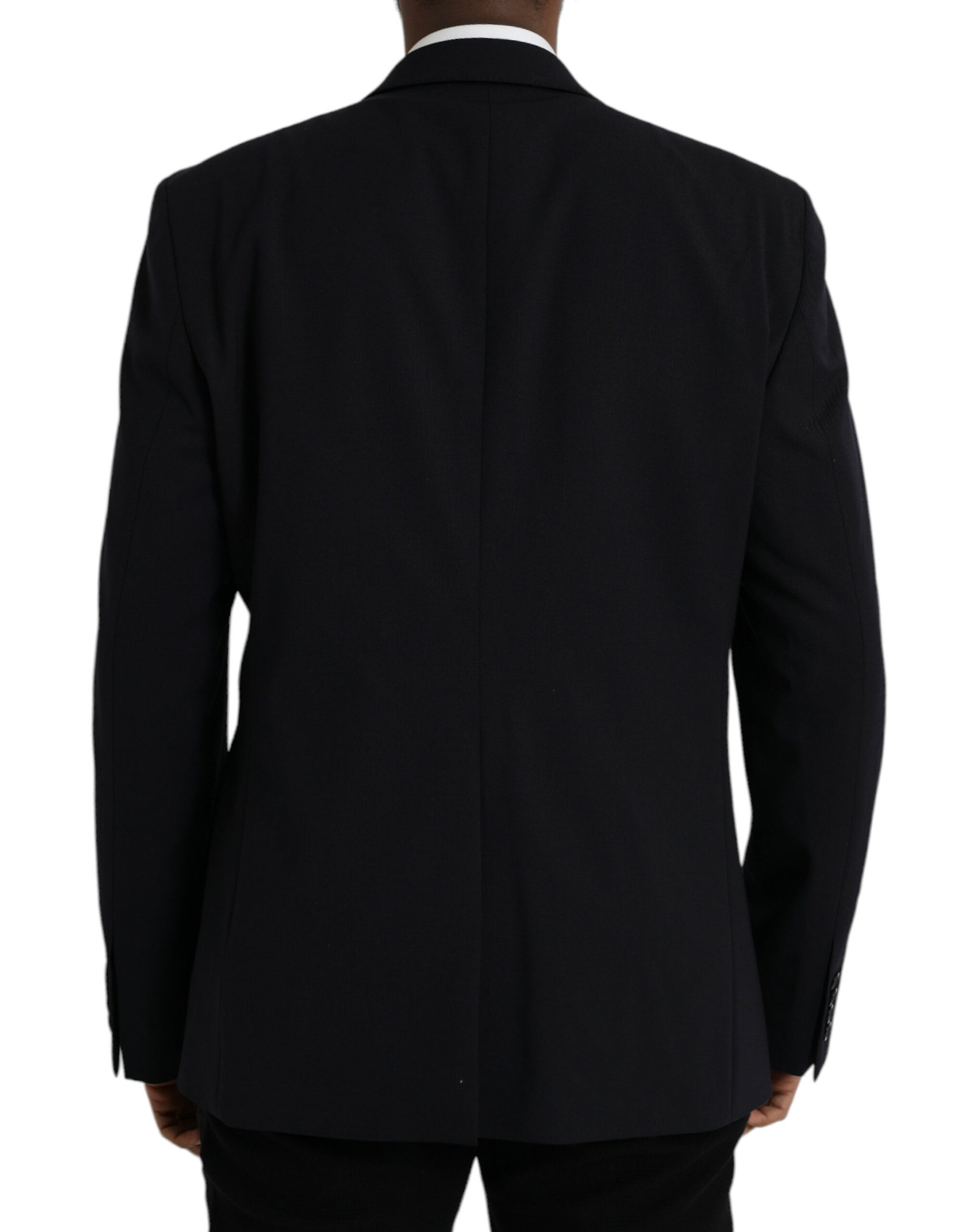 Schwarzer MARTINI Einreihiger Mantelblazer