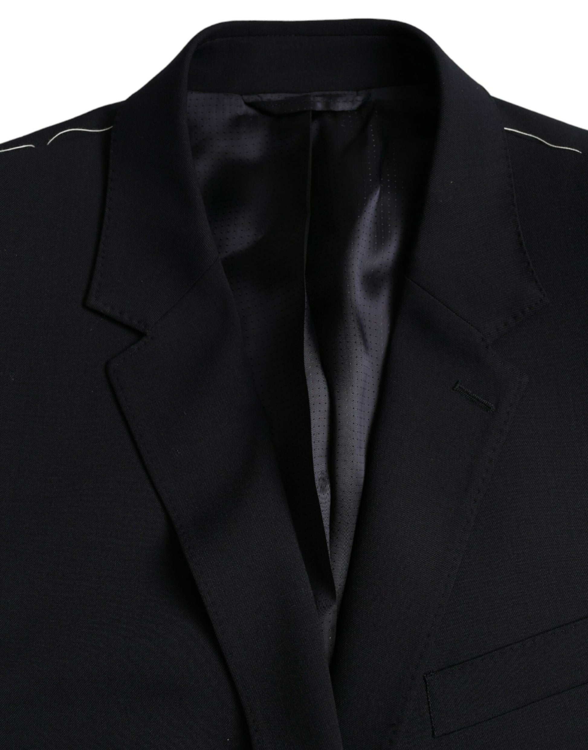 Schwarzer MARTINI Einreihiger Mantelblazer