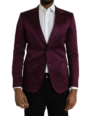 Kastanienbrauner einreihiger Seidenblazer