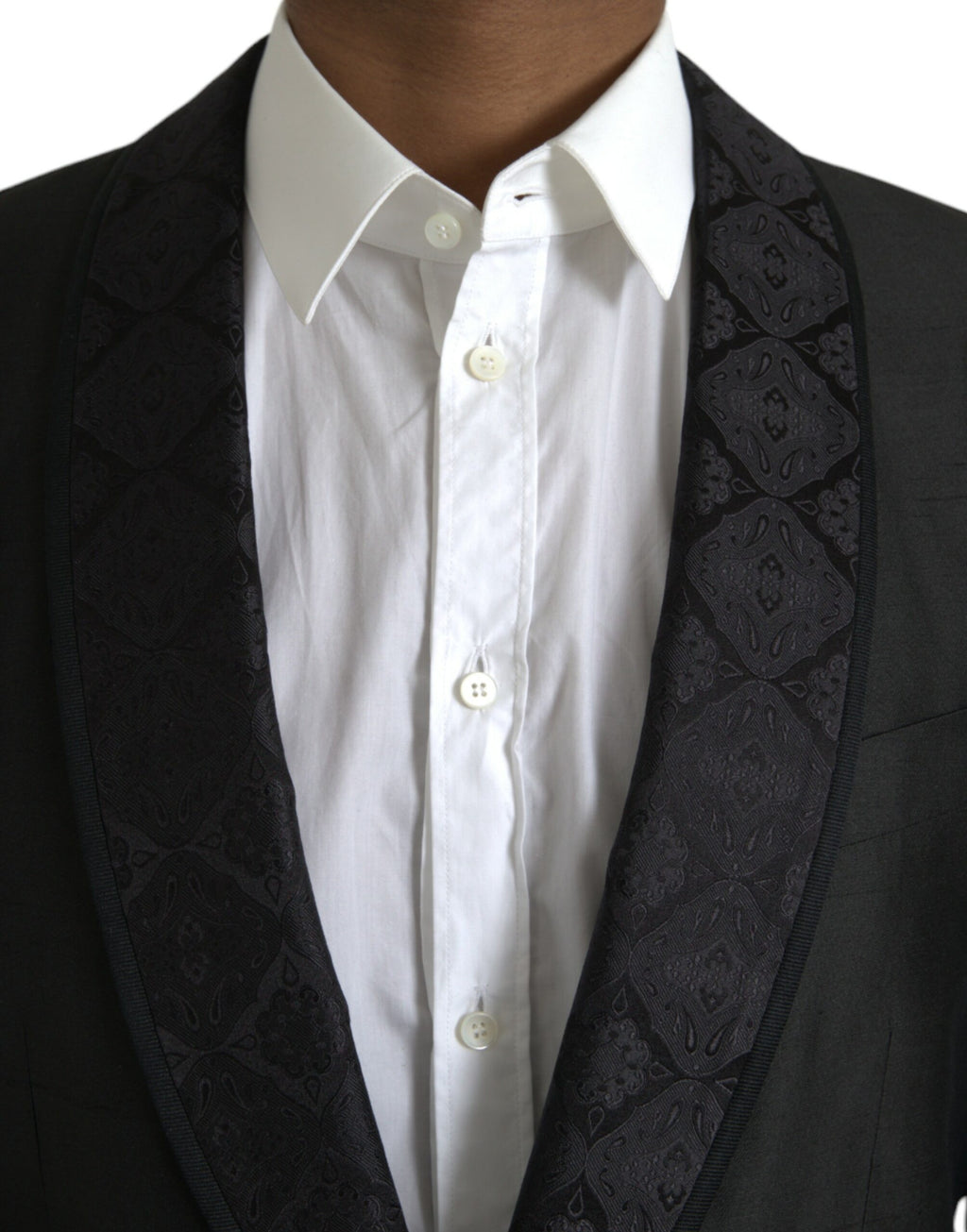 Schwarzer MARTINI Einreihiger Mantelblazer