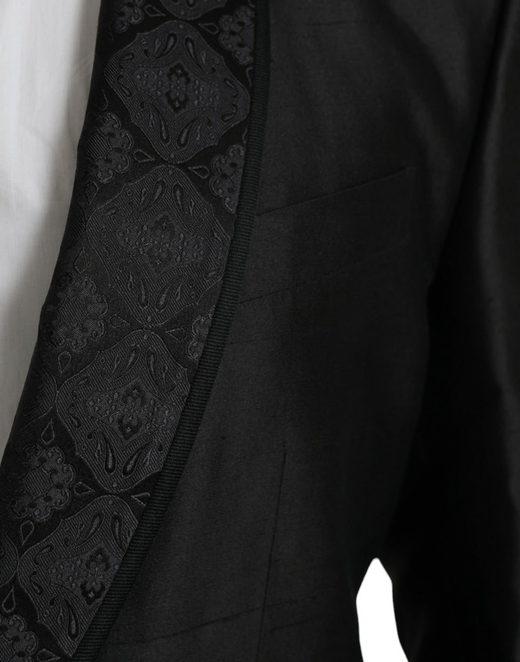 Schwarzer MARTINI Einreihiger Mantelblazer