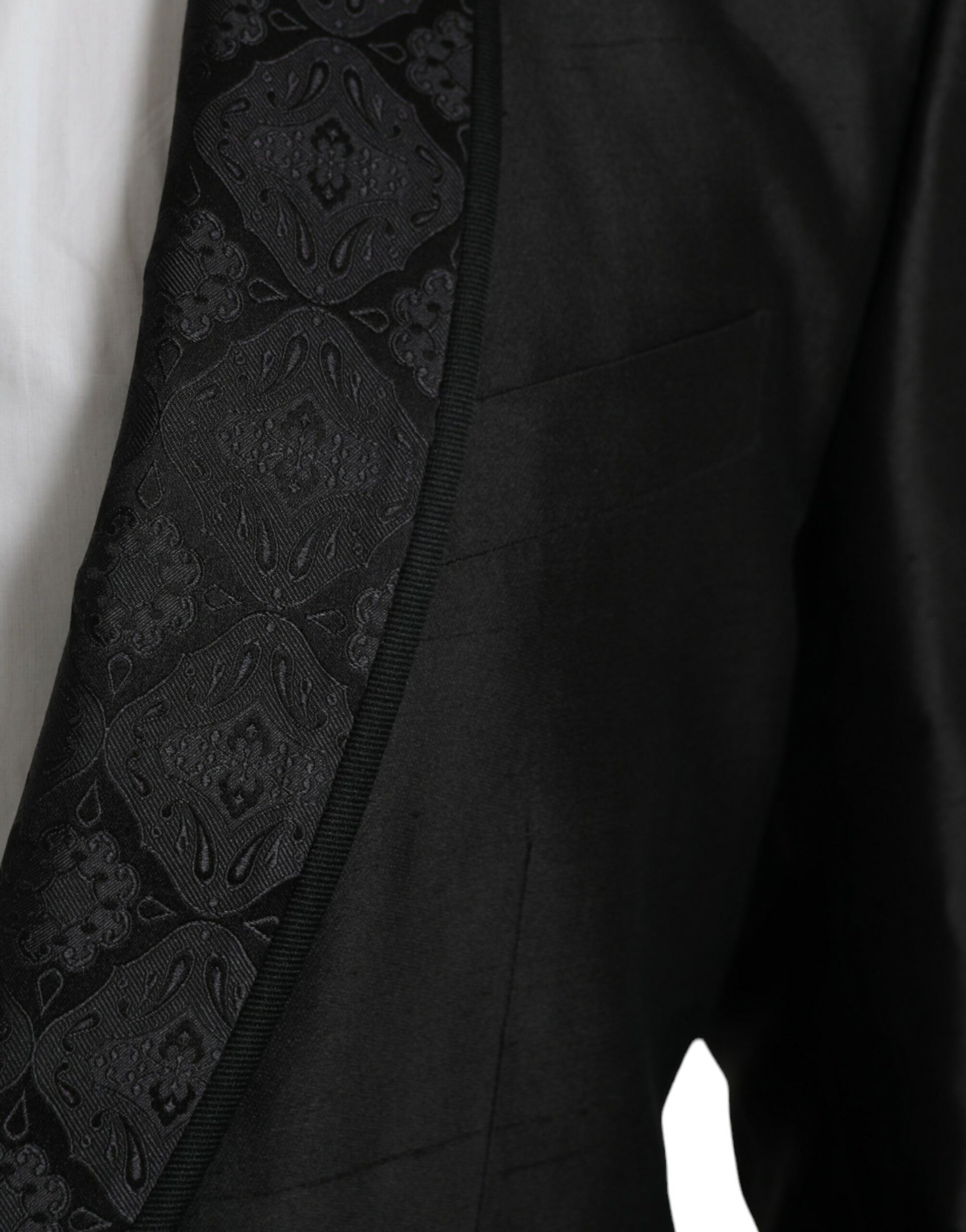 Schwarzer MARTINI Einreihiger Mantelblazer
