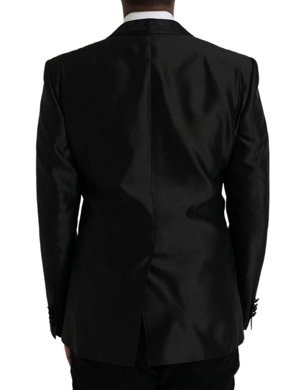 Schwarzer MARTINI Einreihiger Mantelblazer