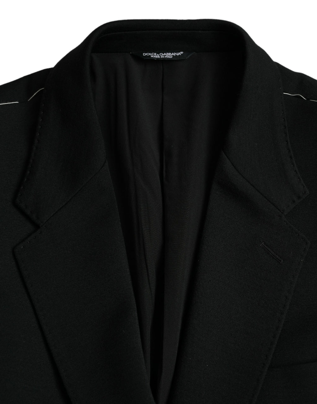 Schwarzer einreihiger Blazer aus Wolle