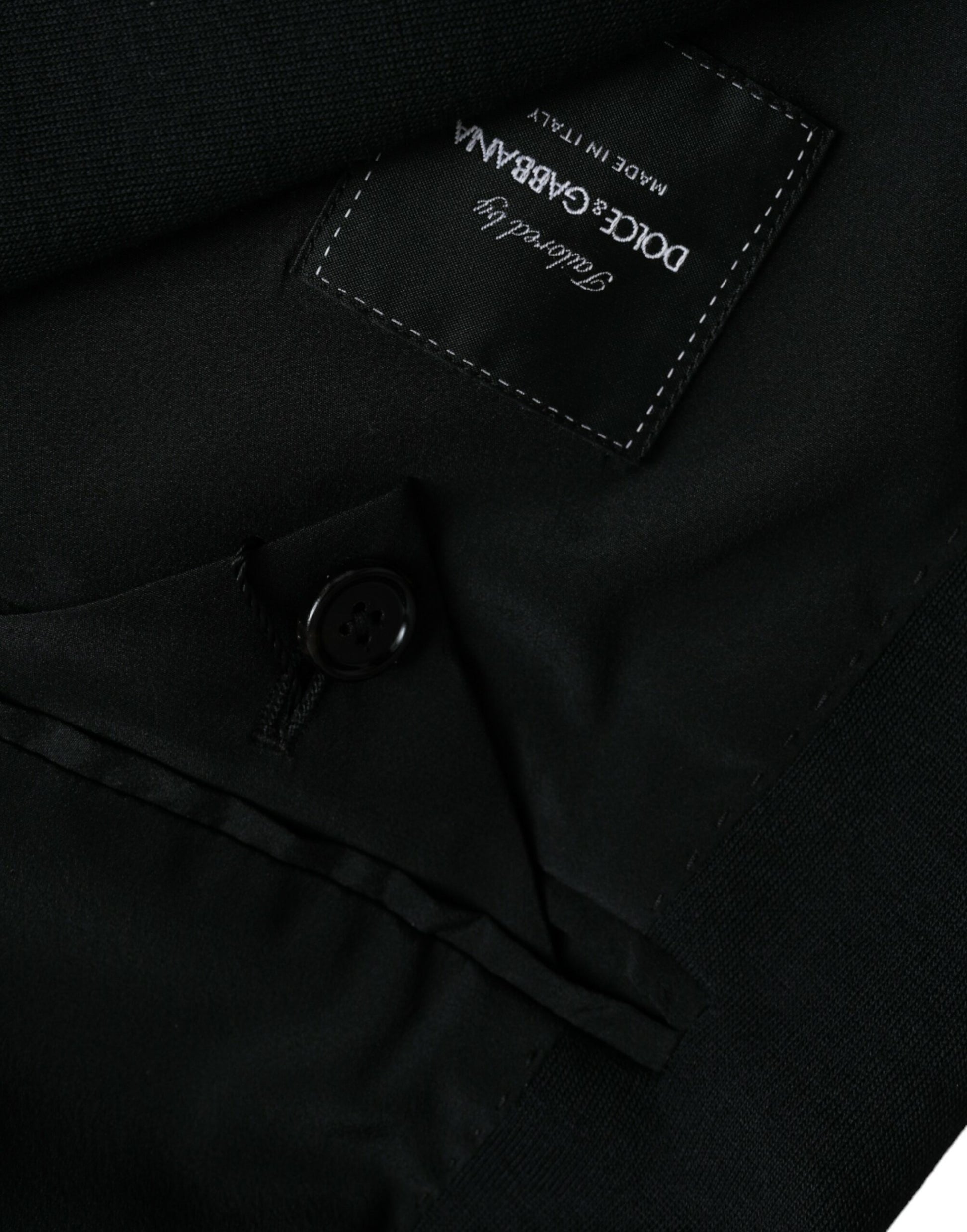 Schwarzer einreihiger Blazer aus Wolle