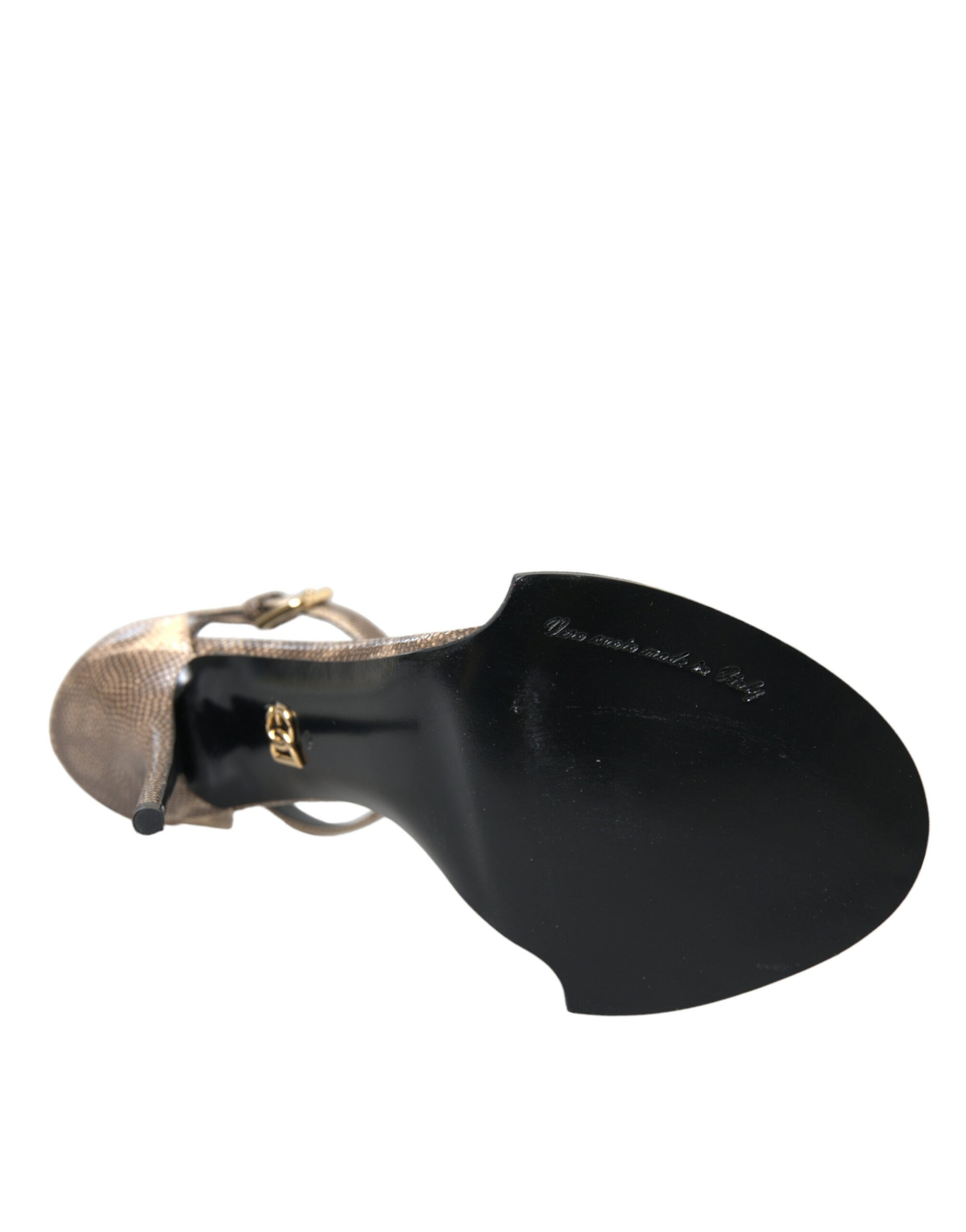 Braune Sandalen aus exotischem Leder mit Kristallen