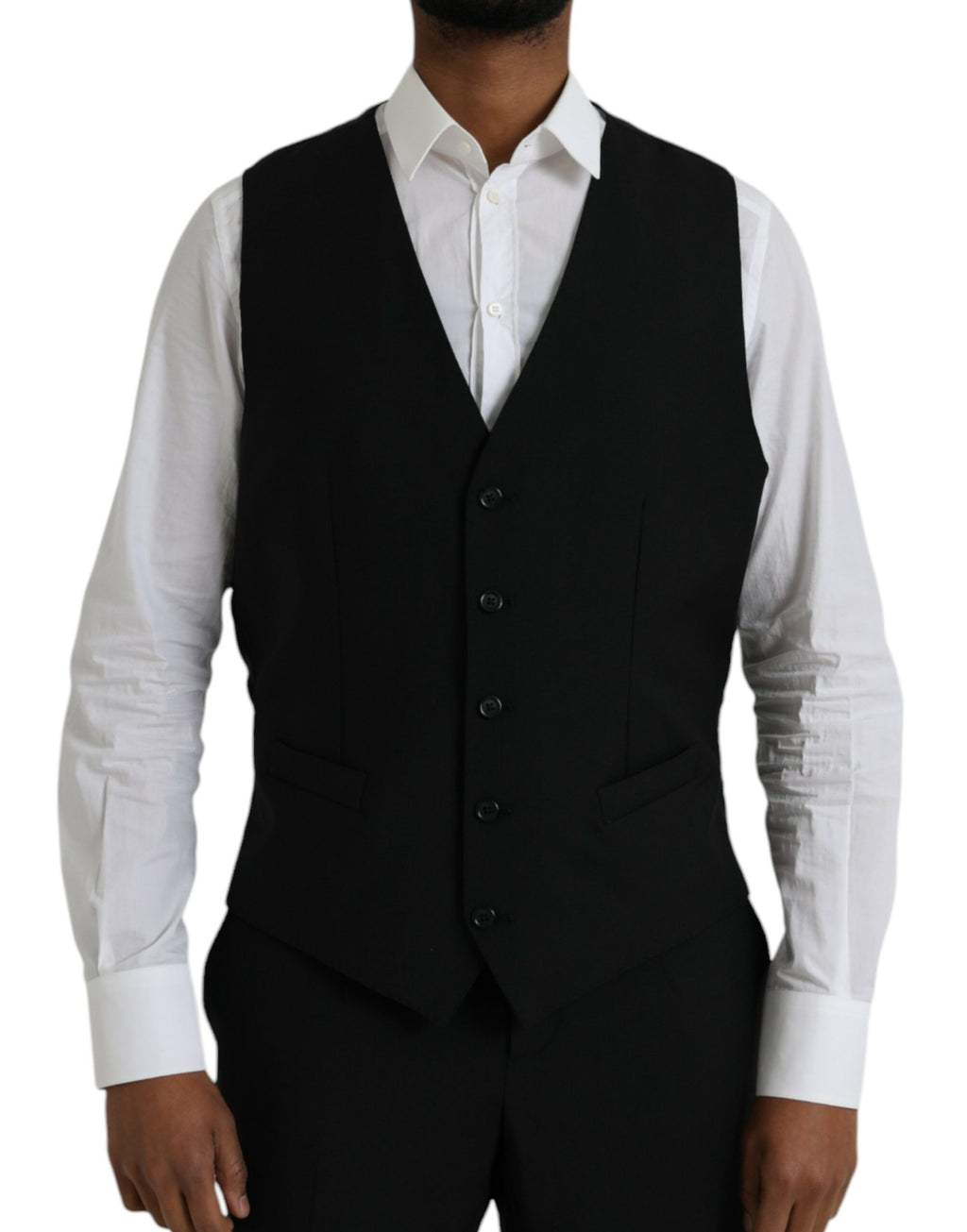 Schwarzer STAFF-Formeller 3-teiliger Anzug aus Polyester