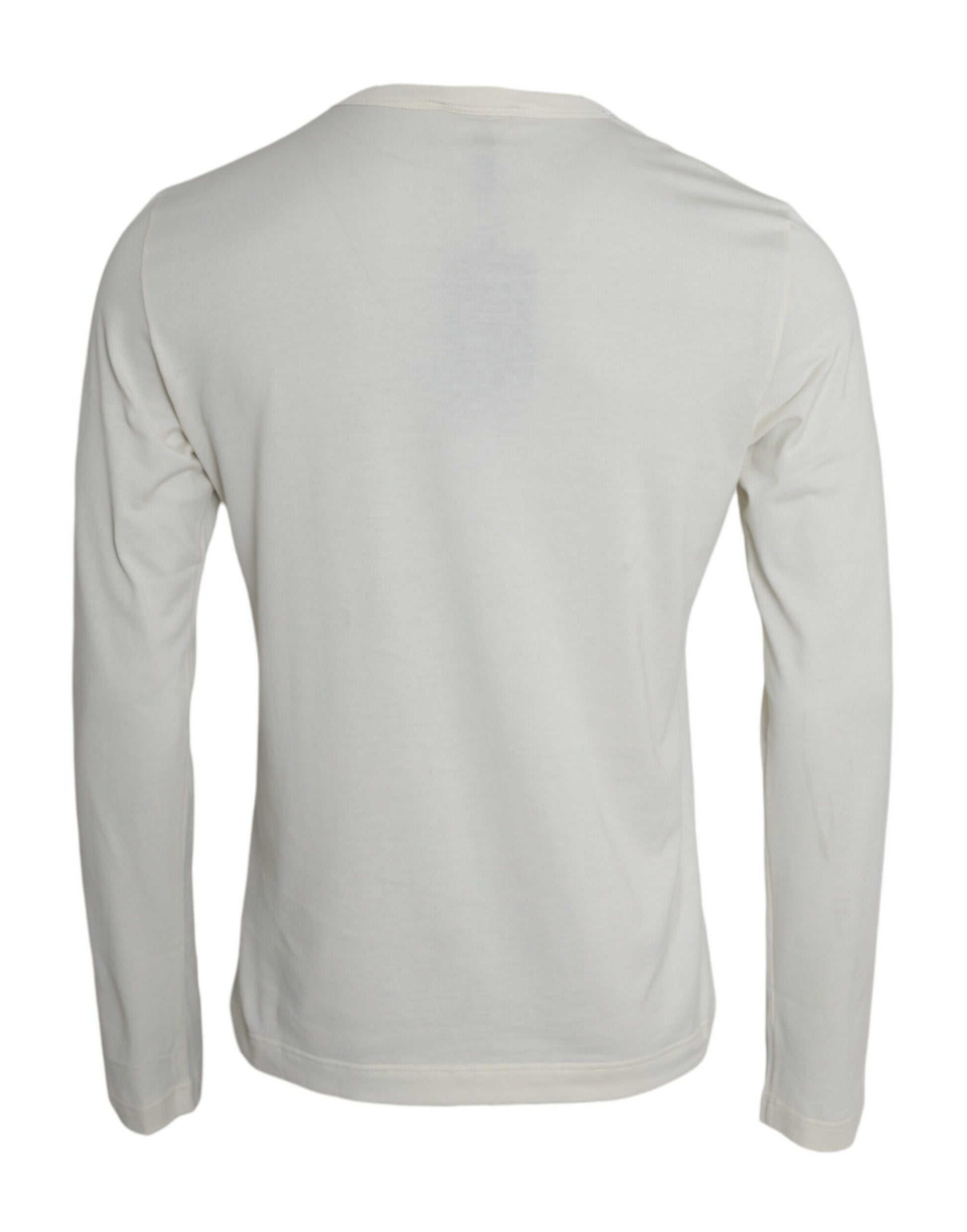 Pullover aus Baumwolle mit Rundhalsausschnitt in Off-White