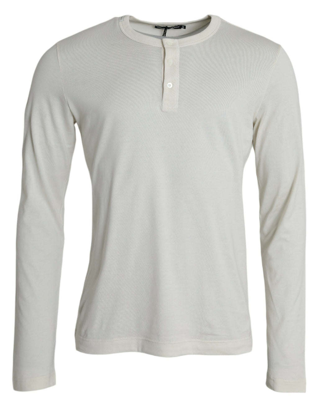 Pullover aus Baumwolle mit Rundhalsausschnitt in Off-White