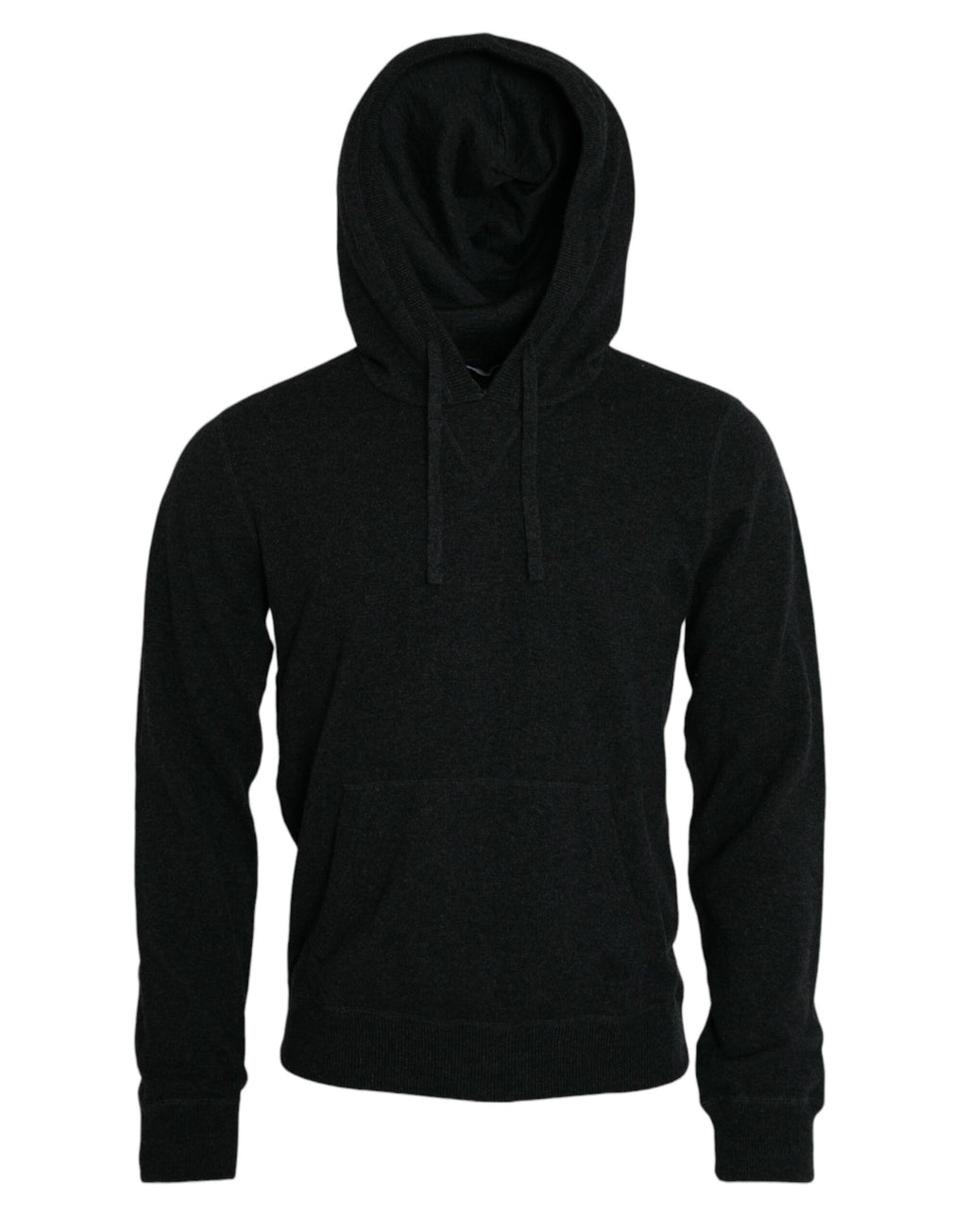 Dunkelgrauer Kaschmir-Kapuzenpullover