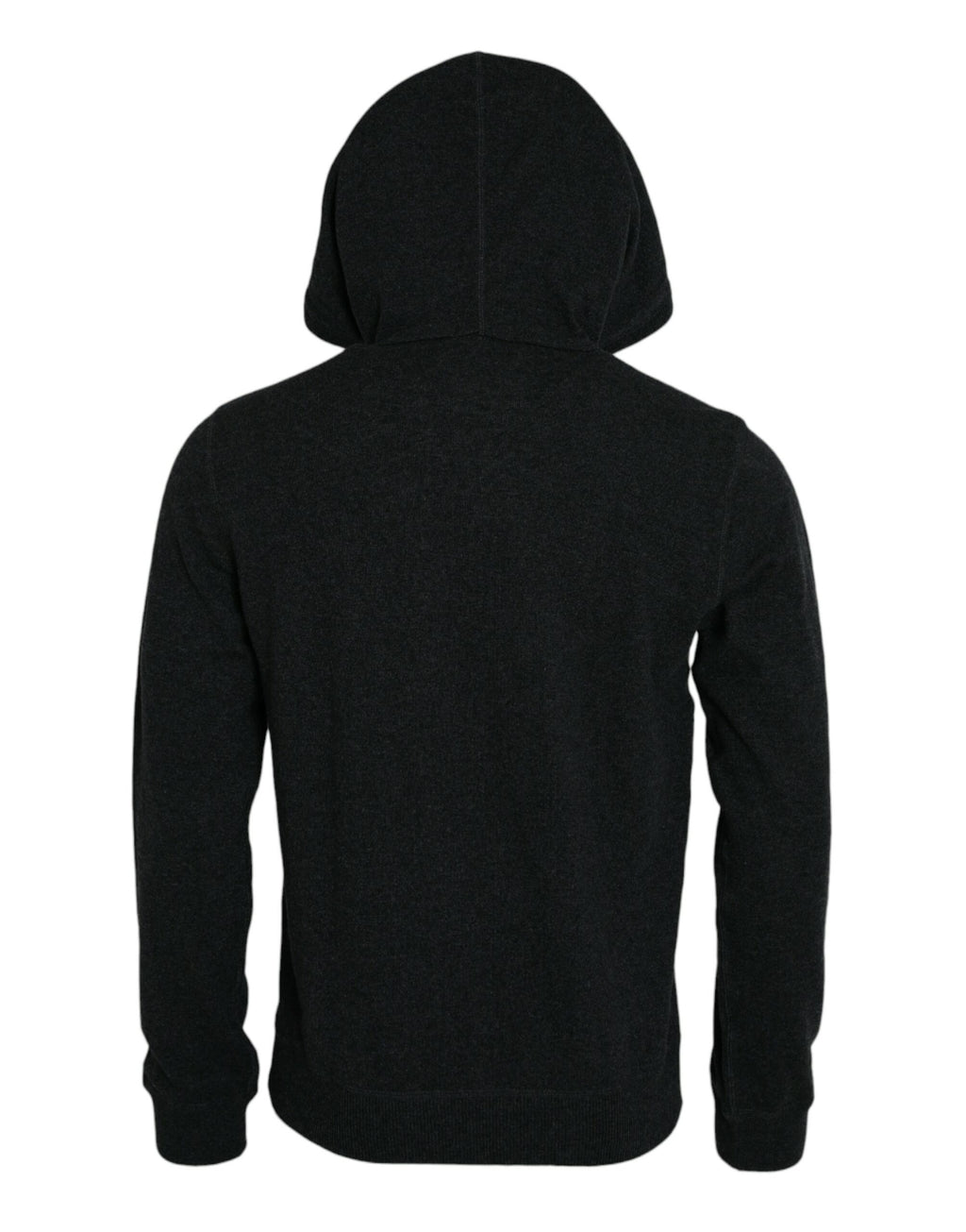 Dunkelgrauer Kaschmir-Kapuzenpullover