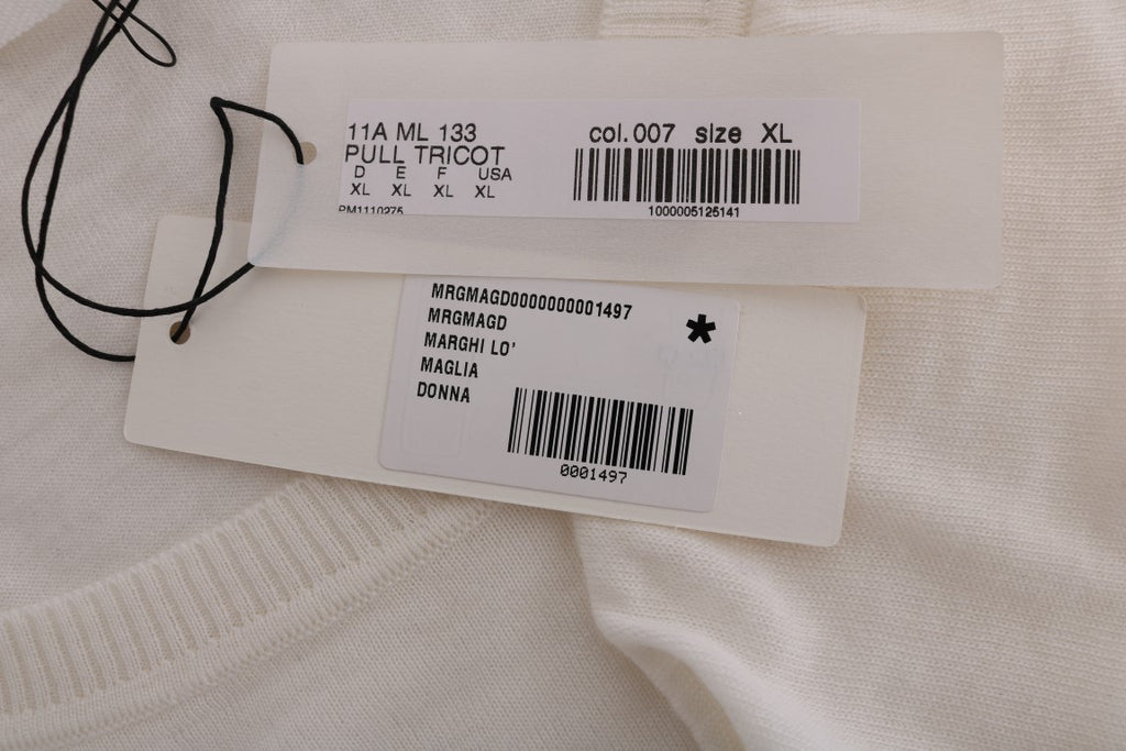 Weißes T-Shirt aus 100 % Lana-Wolle