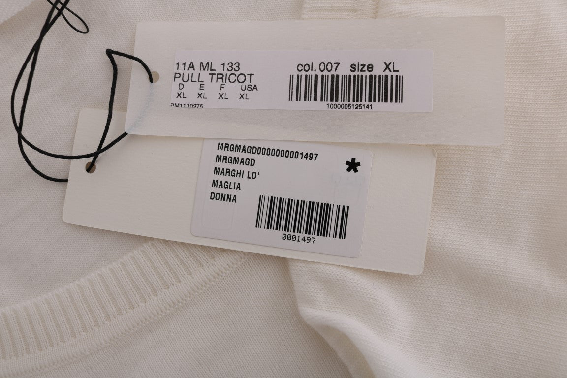 Weißes T-Shirt aus 100 % Lana-Wolle