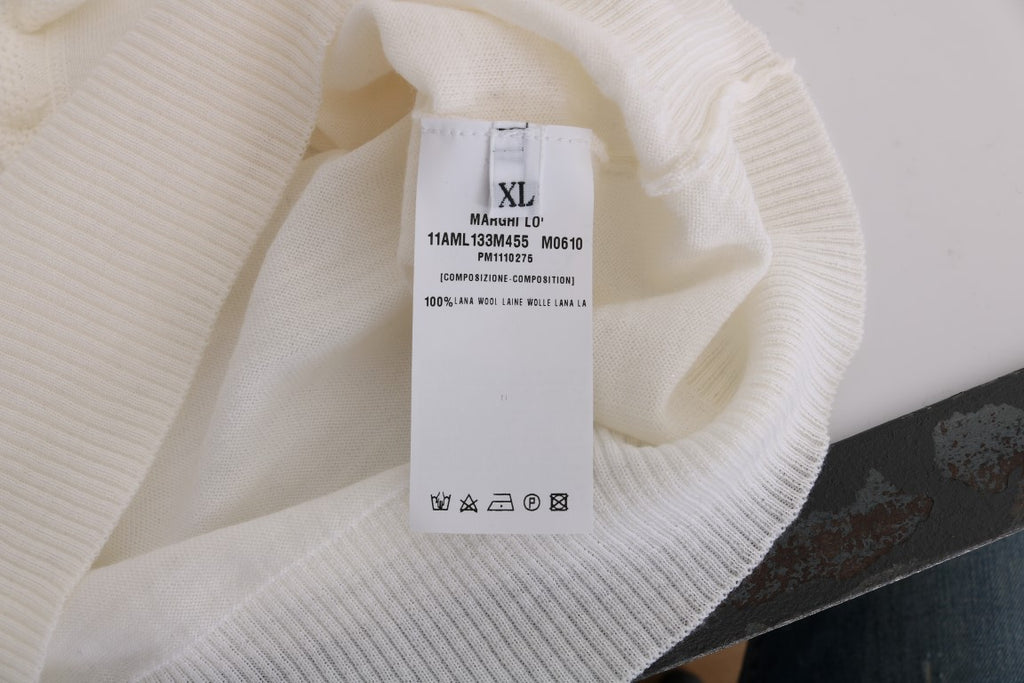 Weißes T-Shirt aus 100 % Lana-Wolle