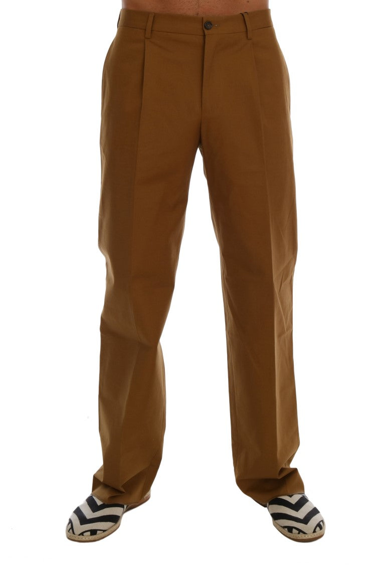 Braune Hose aus Stretch-Baumwolle