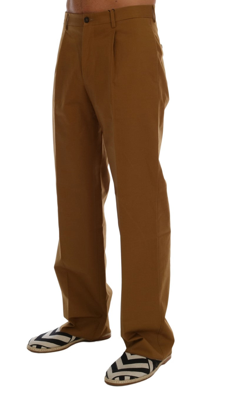 Braune Hose aus Stretch-Baumwolle
