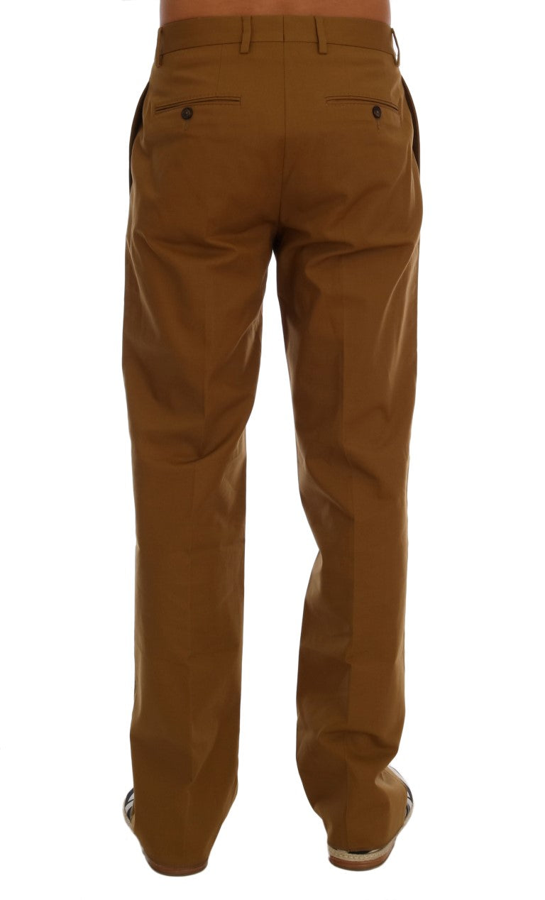 Braune Hose aus Stretch-Baumwolle