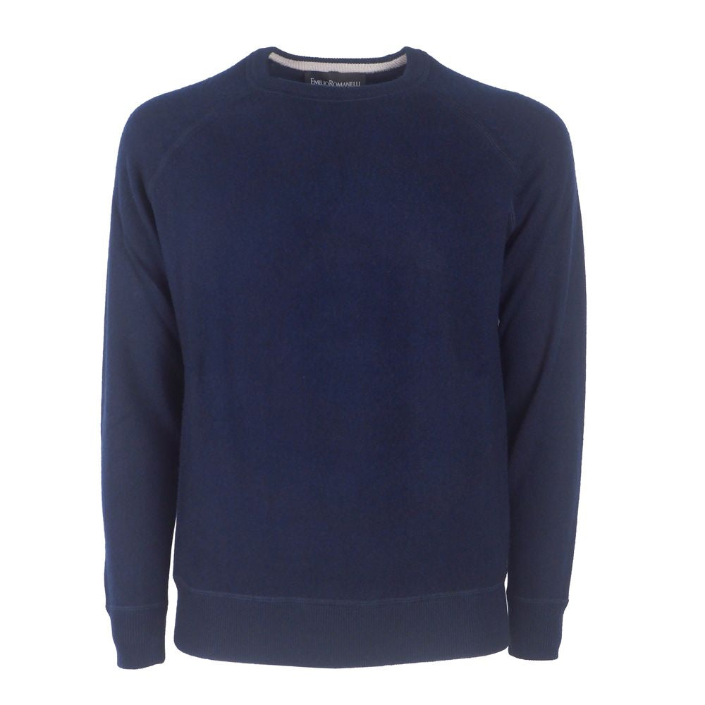 Blauer Kaschmirpullover für Herren