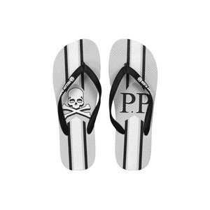 Graue Damensandale aus Polyester