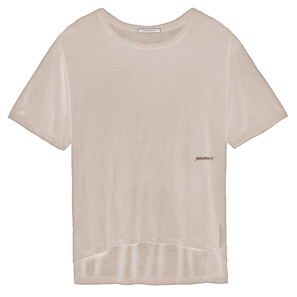 Beiges Modal Damen T-Shirt