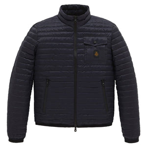 Blaue Nylonjacke