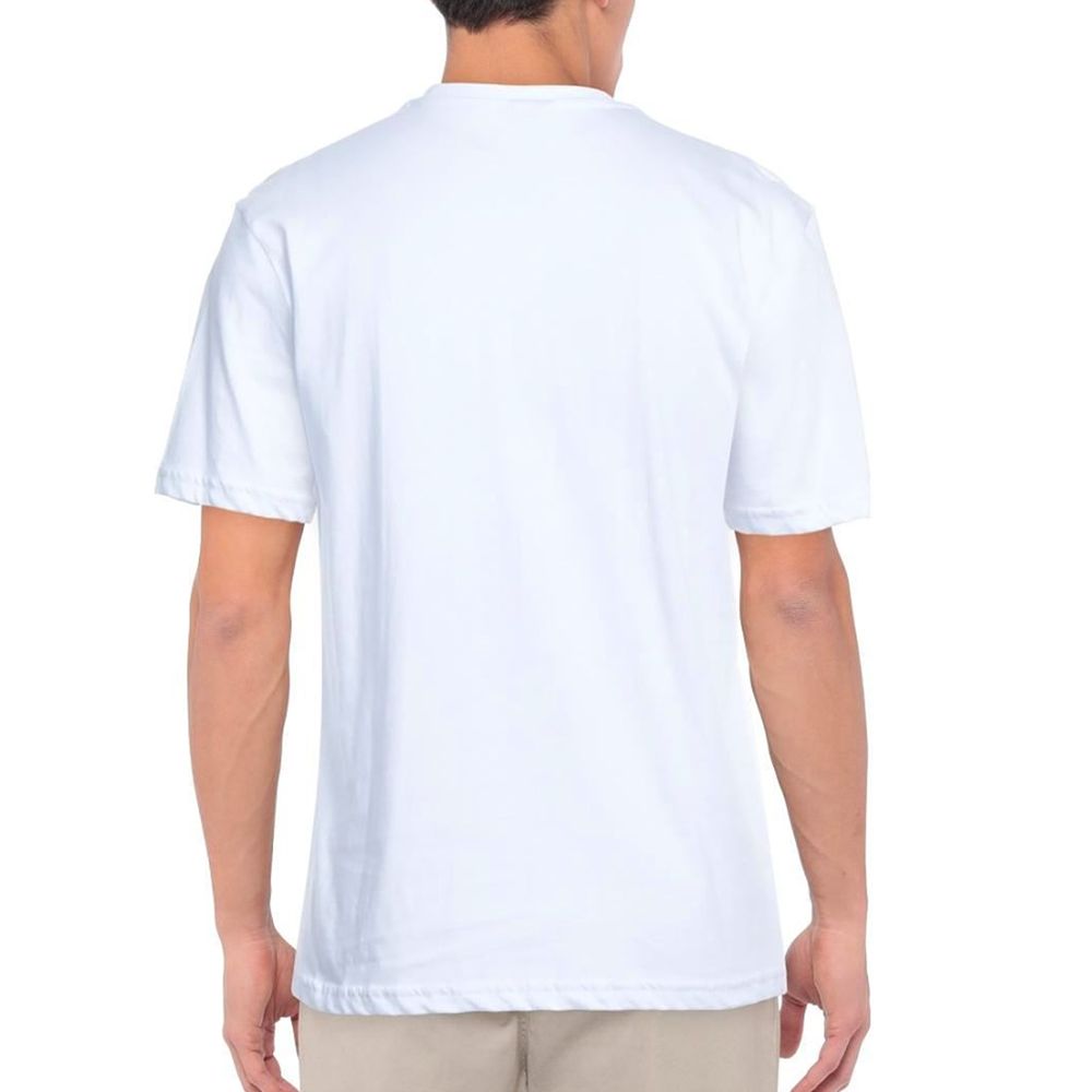 Strahlend weißes Baumwoll-T-Shirt mit Logo