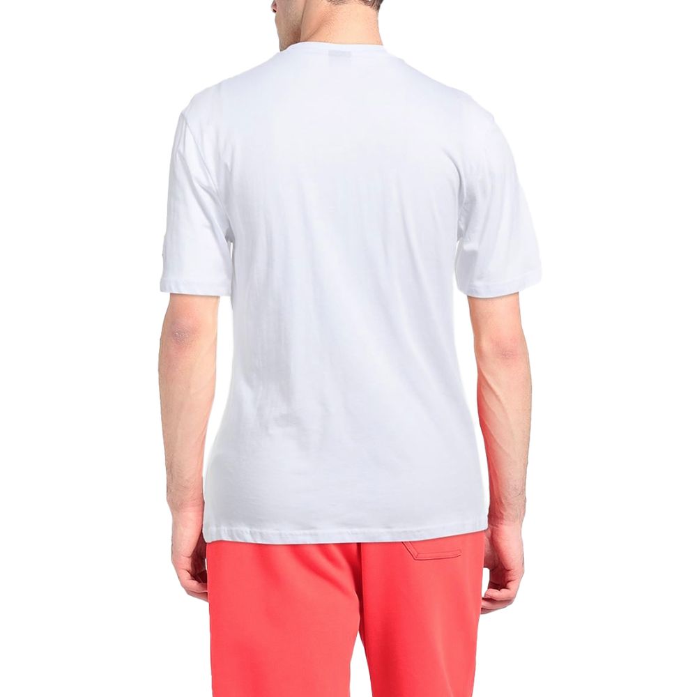 Elegantes weißes Baumwoll-Logo-T-Shirt