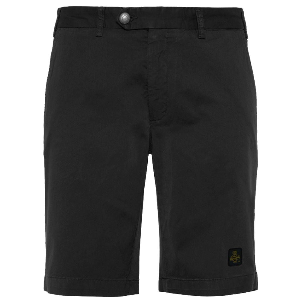 Edle beige Bermudashorts mit Logo-Patch