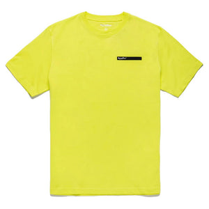 Baumwoll-T-Shirt mit geprägtem Logo in Gelb