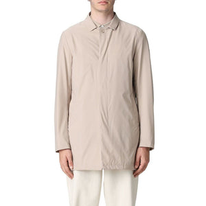 Beige Herrenjacke aus recyceltem Polyester