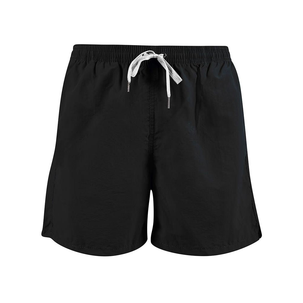 Schwarze Polyester-Badeshorts für Herren