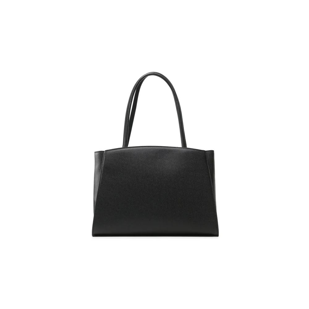 Schicke Tote Bag aus Ebenholz mit silbernem Logo-Akzent