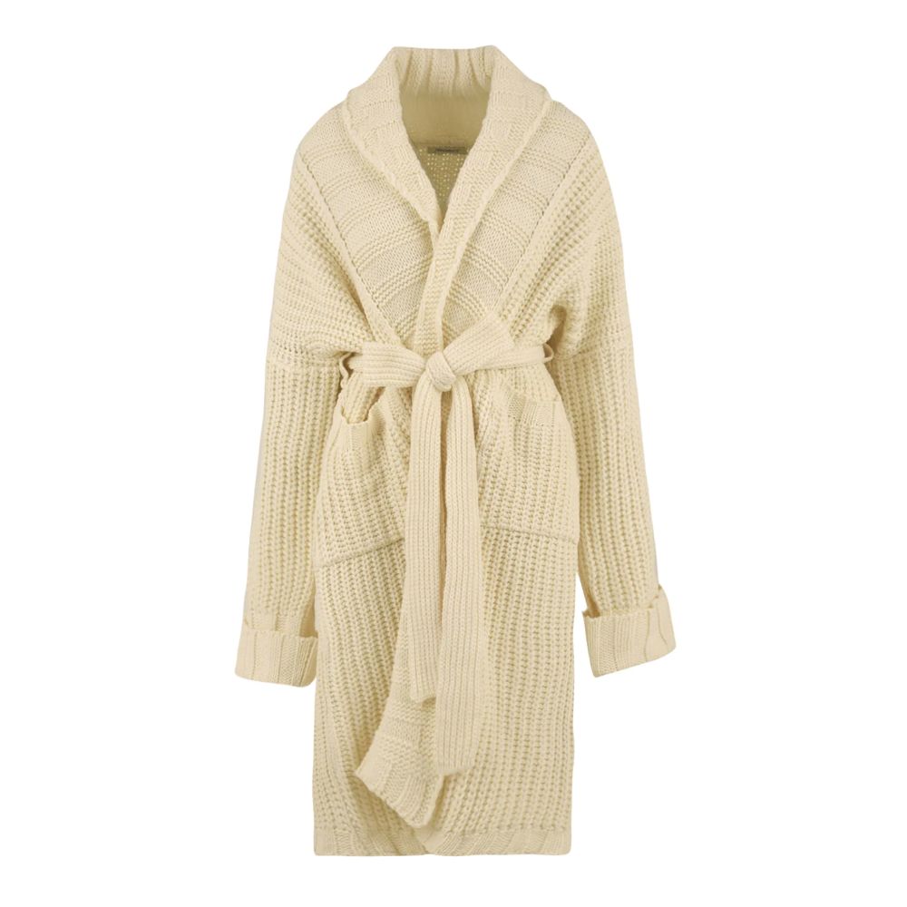 Weiße Marabou Damen Strickjacke