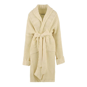 Weiße Marabou Damen Strickjacke