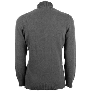 Gray Cashmere Men Turtleneck Sweater