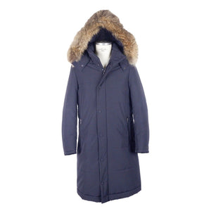 Blauer Wollregenmantel für Herren