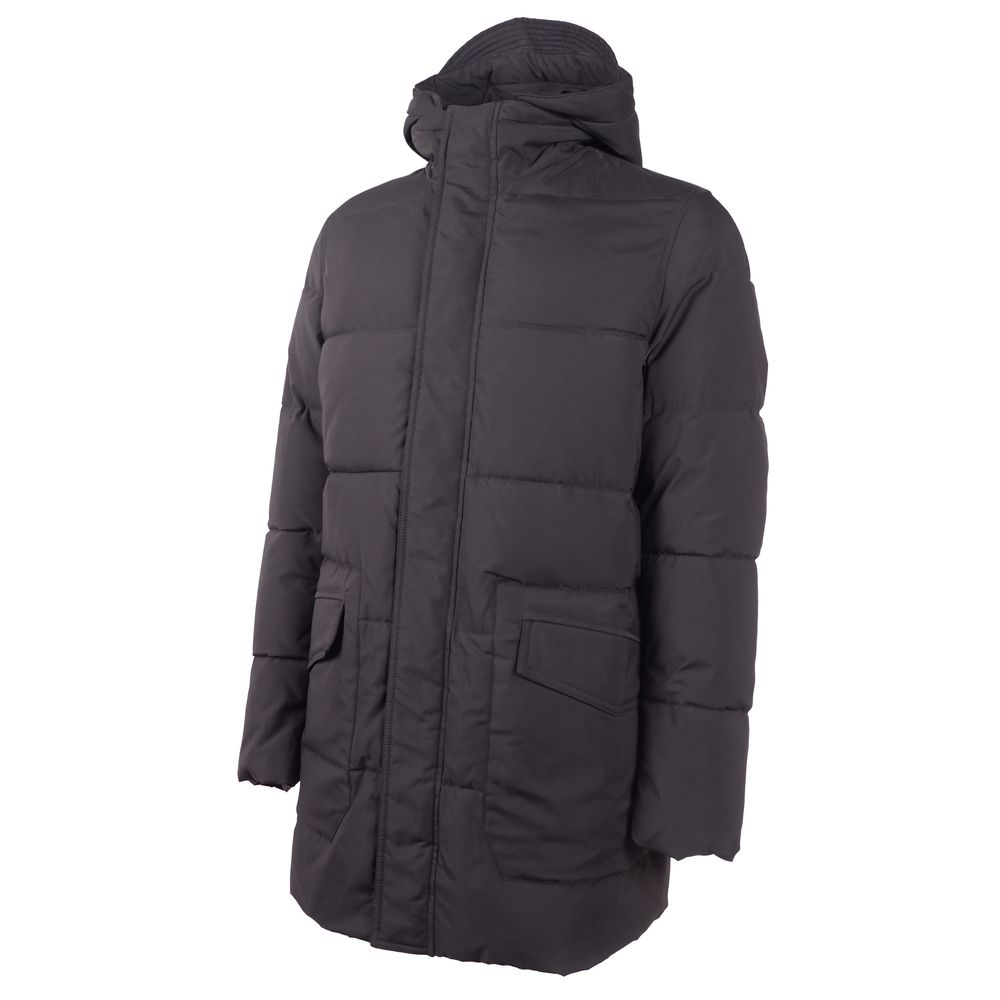 Schwarze Polyester-Herrenjacke