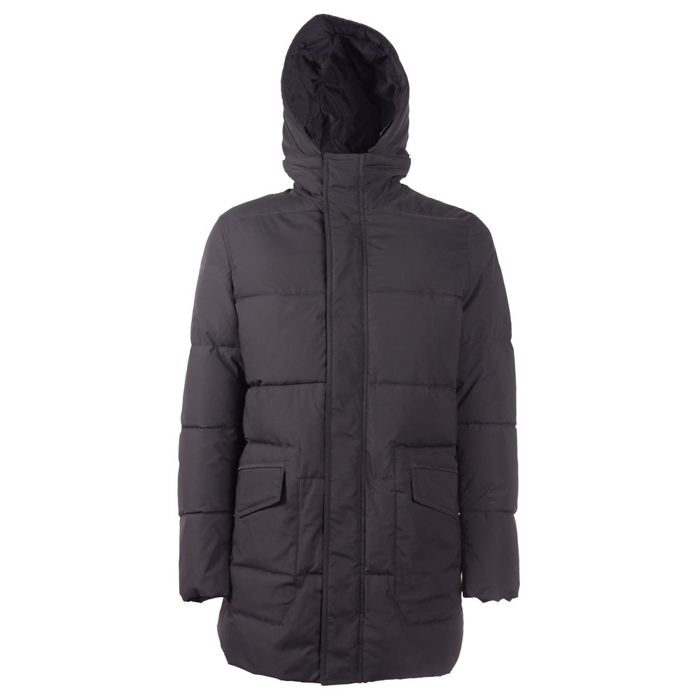 Schwarze Polyester-Herrenjacke