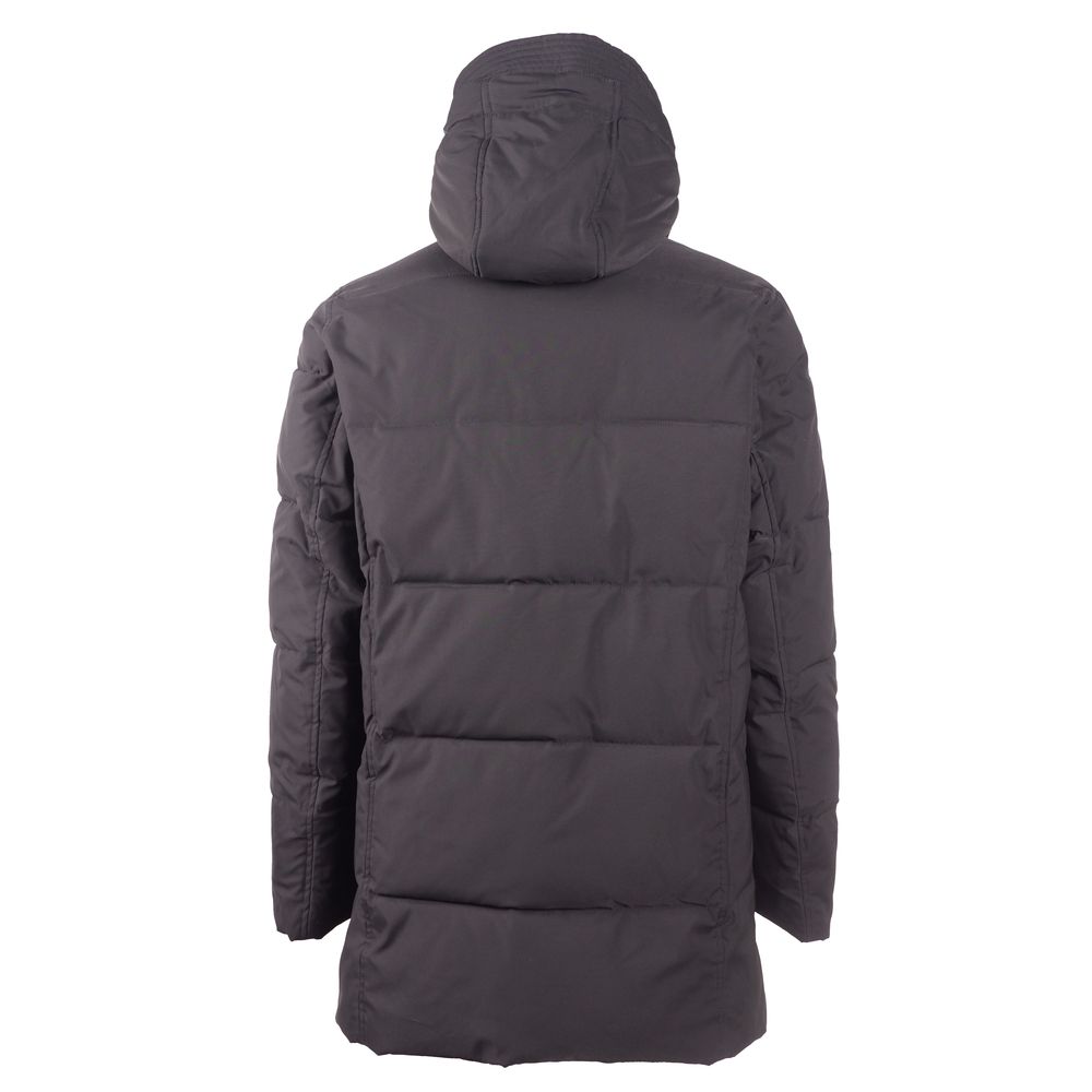 Schwarze Polyester-Herrenjacke